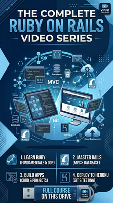 Complete Ruby On Rails Video Course - Course on USB Flash Drive