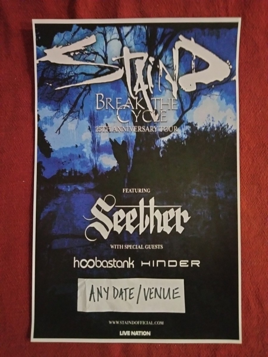 Staind 11x17 Seether 2024 Concert Tour Poster | eBay