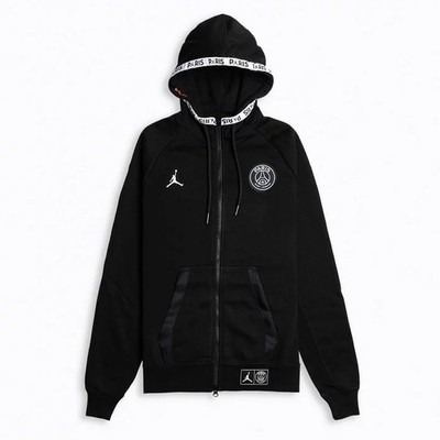 Nike Jordan PSG Black Cat Hoodie BQ8346-010 Men US 3XL Paris Saint