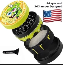 Spongebob Grinder Crusher 4-Layer50mm Herb & Tobacco Grinder Alloy Metal