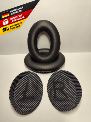 Kunstleder Ohrpolster für Bose Quietcomfort QC 15 25 35 35 ii 45 AE2 schwarz