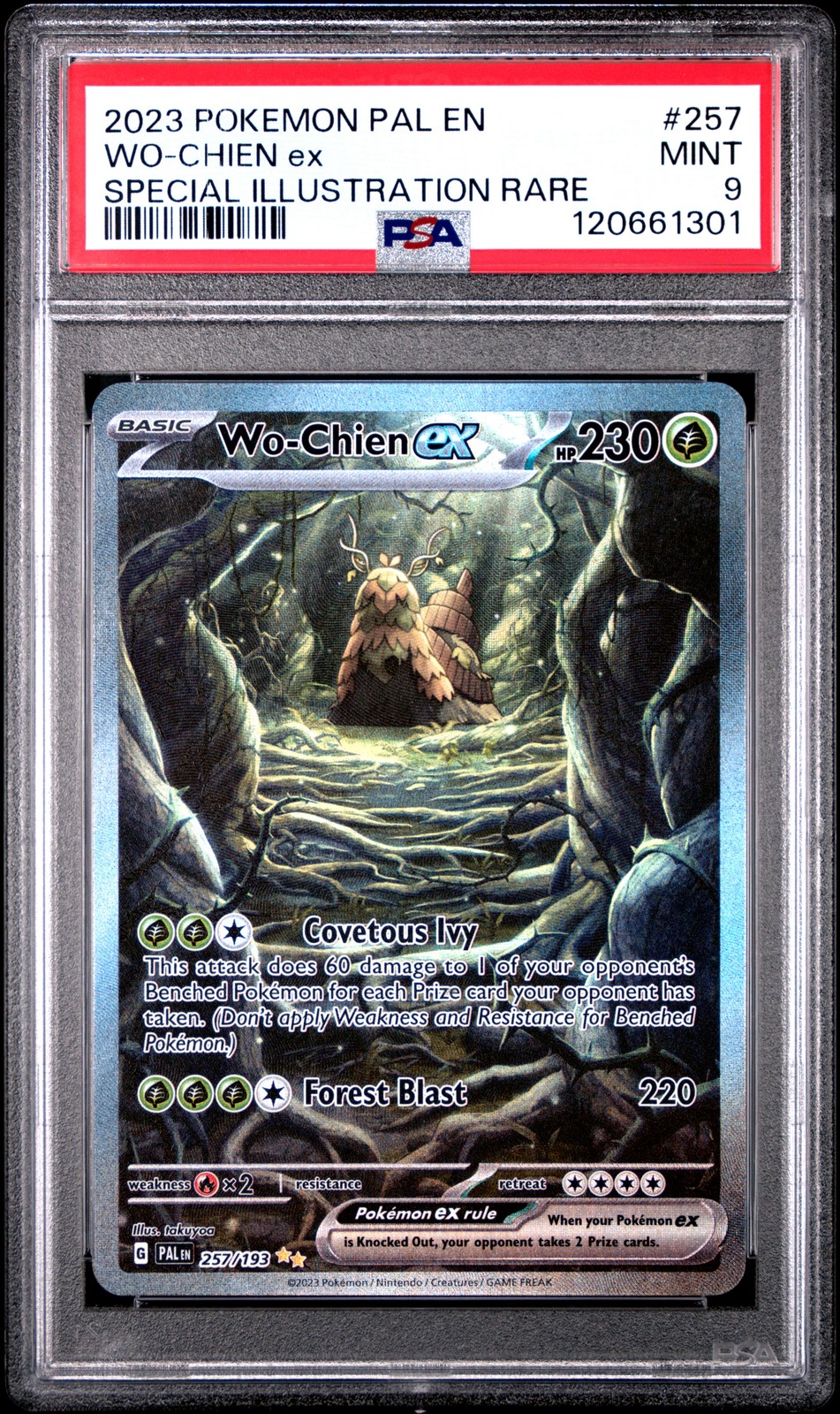 PSA 9 Wo-Chien Ex Special Illustration Rare 257 2023 Paldea Evolved 120661301