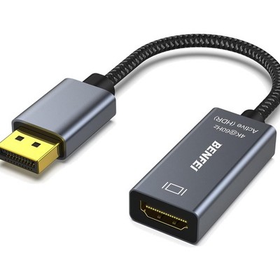 DisplayPort auf HDMI Adapter 4K 60Hz 144Hz 165Hz für Monitor Projektor Laptop