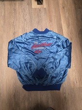 Vintage Chevy Heartbeat of America Men  s Size L Blue Satin Jacket