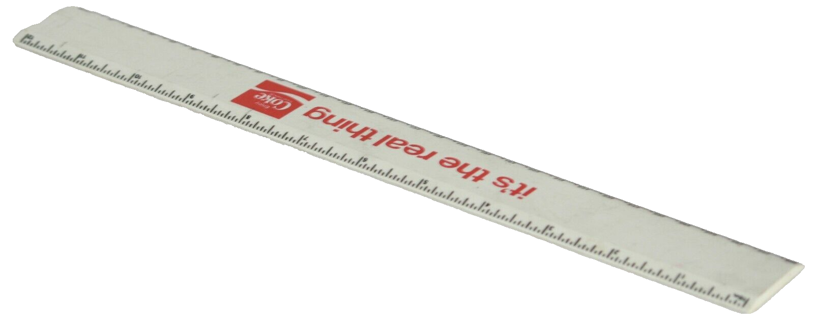 Coke Coca Cola Advertising Plastic Ruler White Wide Its The Real Thing ...