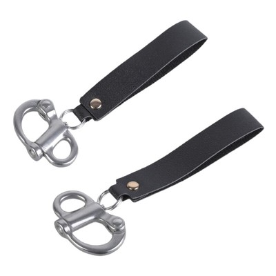 2Pcs Quick Release Shackle with Leather Handle SCBA Mask Quick Release Clip