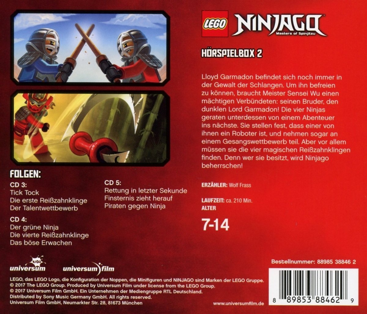 Thumbnail - Lego® Ninjago™ - Hörspielbox 2 - 9 Spannende Original-hörspiele -