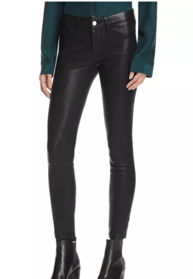 NWT FRAME Le Skinny Leather Pants in Black- Size XS #P1381 | eBay