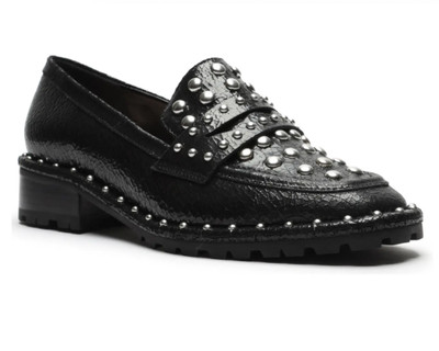 Schutz Loafers Allyson Studded Black 