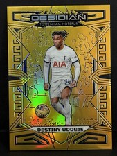 2023-24 Panini Obsidian Tottenham Destiny Udogie Electric Etch Gold Flood /10