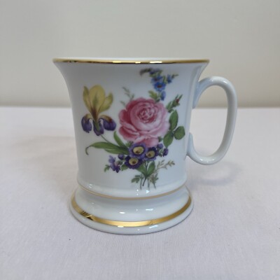Lichte Porzellan Porcelain Fine China Mug Gold Rim Floral Made In Germany