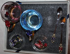BREW TO A TEA fancy tea cups with glass lids & matching spoons NOS!! Gift set — photo 8