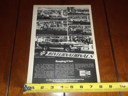 1971 CHAMPION ZÜNDKERZEN SOX & MARTIN ORIGINAL AD - Bild 4 von 12