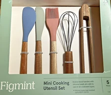 Acacia Wood/Silicone Mini Kitchen Utensil Set - Figmint™ 5 piece set