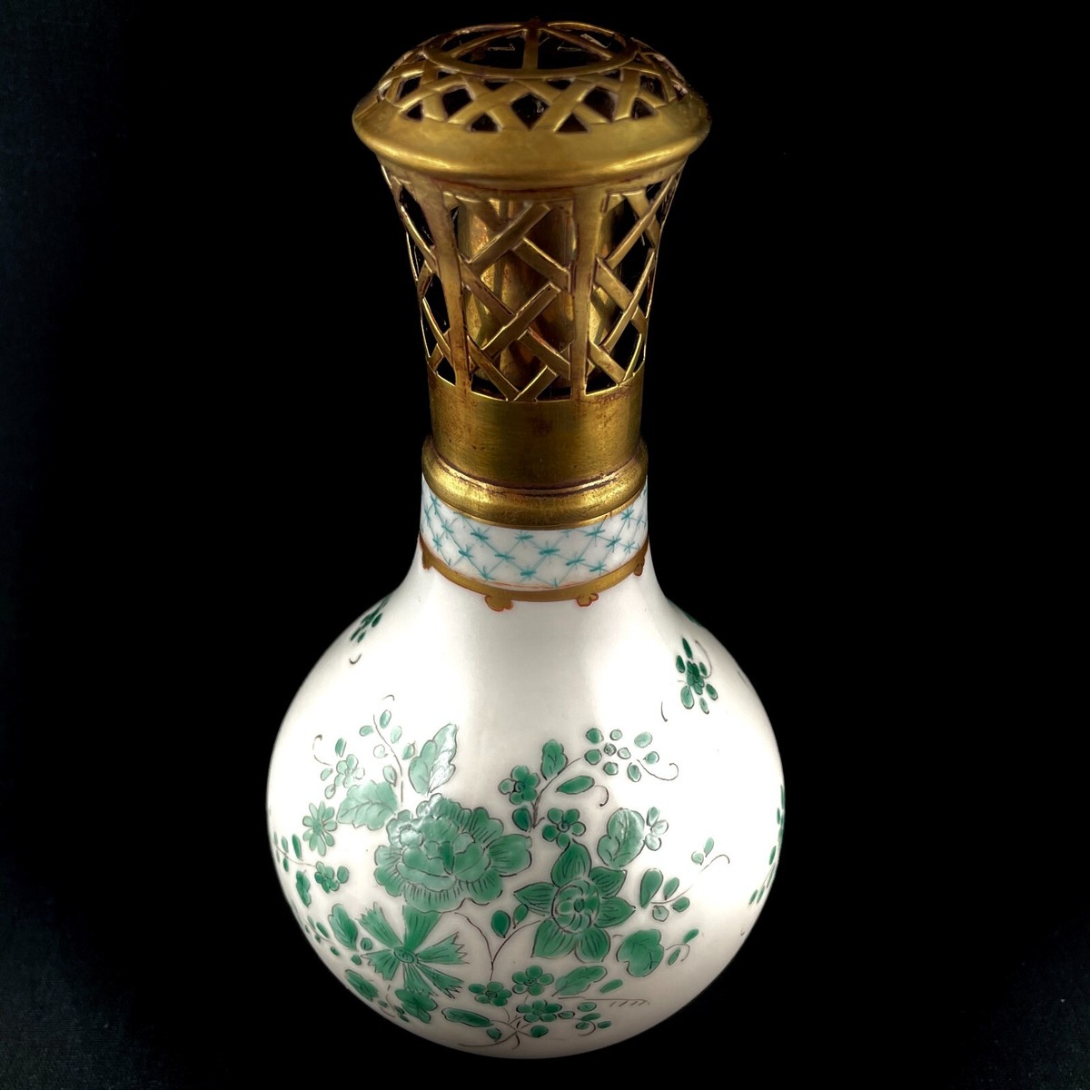 Lampe Berger Ancienne Paul Bocquillon - Décor Rare En Porcelaine