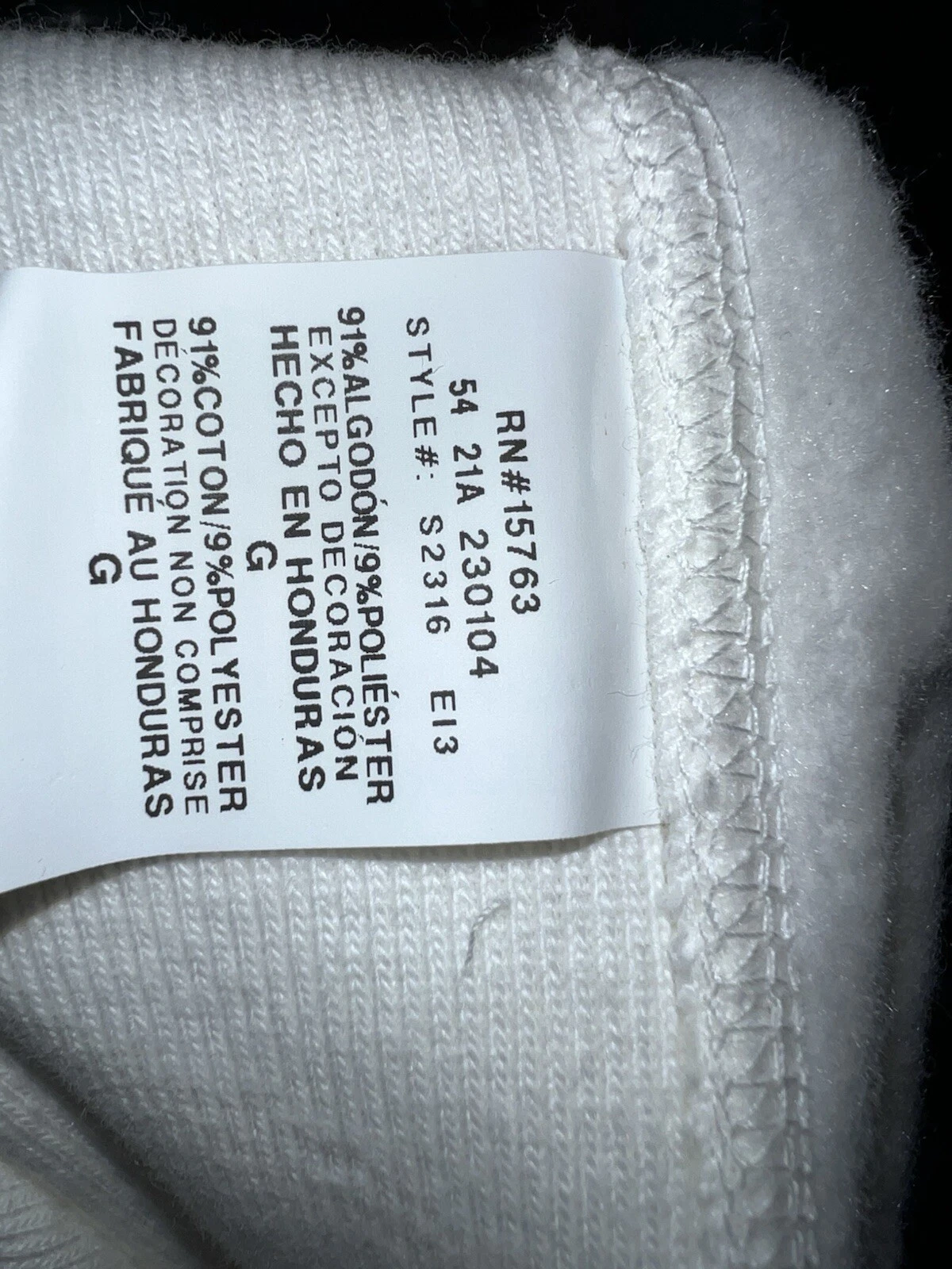 OFF WHITE Felpa con cappuccio oversize Large Champion REVERSE WEAVE® Off White Essentials vuota