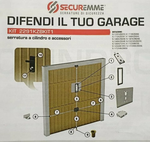 Kit Sicurezza Per Garage Basculante - Serratura 4 Punti, Cilindro Europeo, Chiave Punzonata - Foto 8