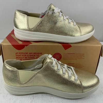 fitflop gold sneakers