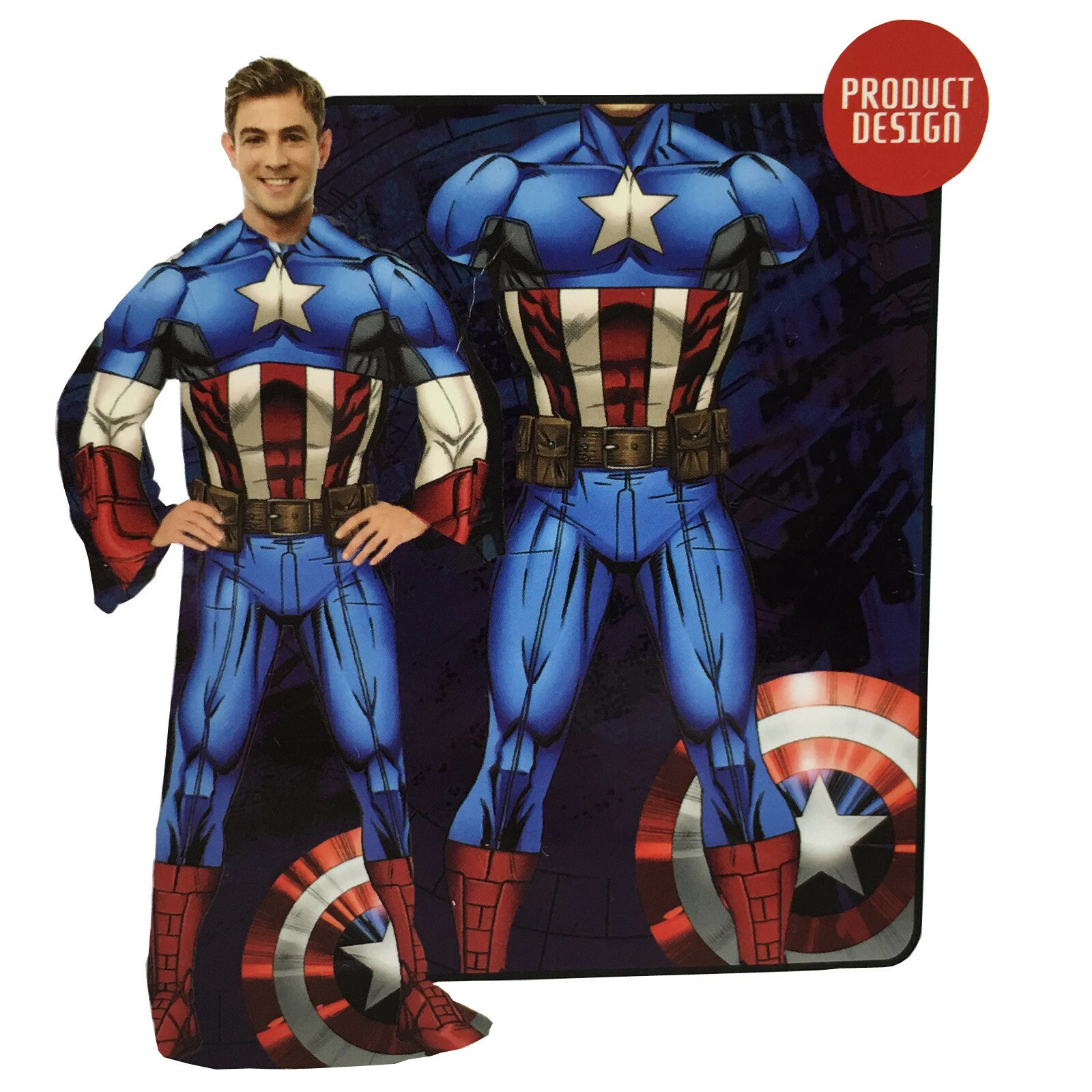 Marvel Captain America Soft Comfy Fleece Throw Blanket
