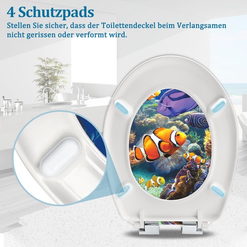 Marble WC KloSitz Toilettendeckel Toilettensitz Absenkautomatik Deckel Brille DE - Bild 5 von 12