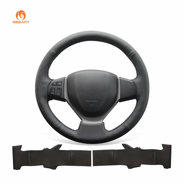 Durable Black PU Leather Steering Wheel Cover for Suzuki CELERIO SCROSS
