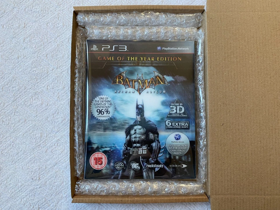 Batman Arkham Asylum Game of the Year Edition PS3 - UK PAL VGC CIB  3D Glasses - Image 2 of 4
