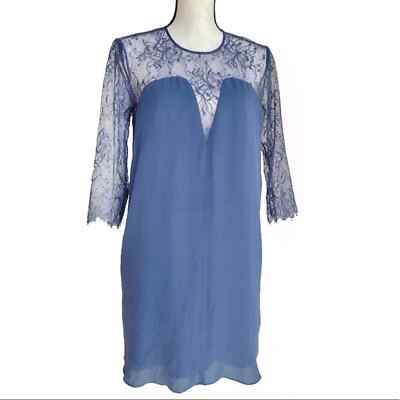 Mason by Michelle Mason Silk Lace Yoke 3/4 Sleeve Shift Tunic Mini Dress Blue XS | eBay Mason by Michelle Mason Silk Lace Yoke 3/4 Sleeve Shift Tunic Mini Dress Blue XS | eBay