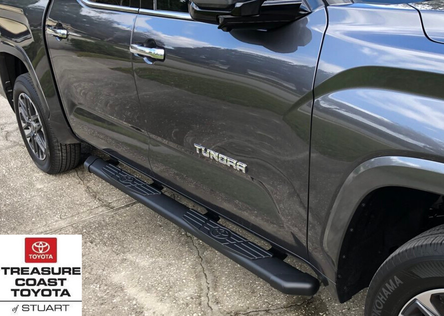 NEW OEM TOYOTA TUNDRA CREW MAX 2022 BLACK ALUMINUM OVAL RUNNING