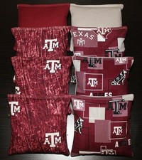 TEXAS A M University AGGIES CORNHOLE BEAN BAGS Tie Dye Tailgate Game 8 ACA Bags