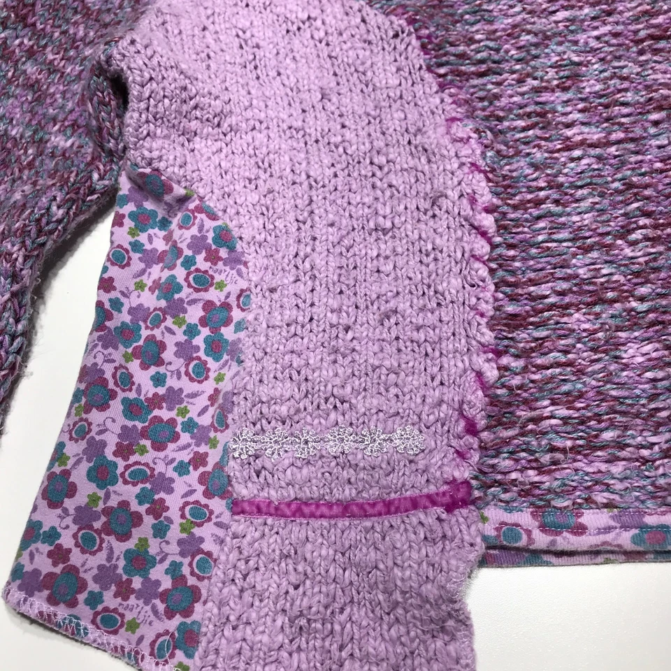 Suéter con Capucha Naartjie Púrpura Niñas Talla XL (7 años) Tejido Pullover Puños Anchos Foto 4 de 4