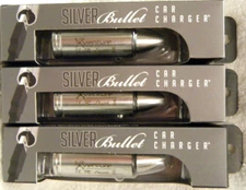 3 NEW Bracketron Stainless Steel Silver Bullet 2.4 Car Charger Military Quality
