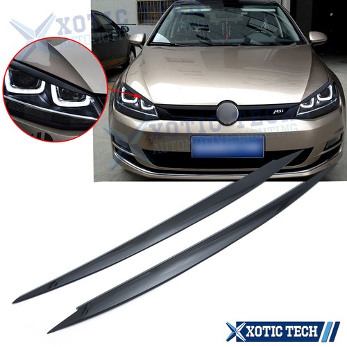 ABS Car Headlights Eyelids Eyebrow Cover Trim Stickers For Volkswagen Polo MK5 MK6 2011-2022 VW Polo 9N 2005-2009 Accessories - 34 - View #7