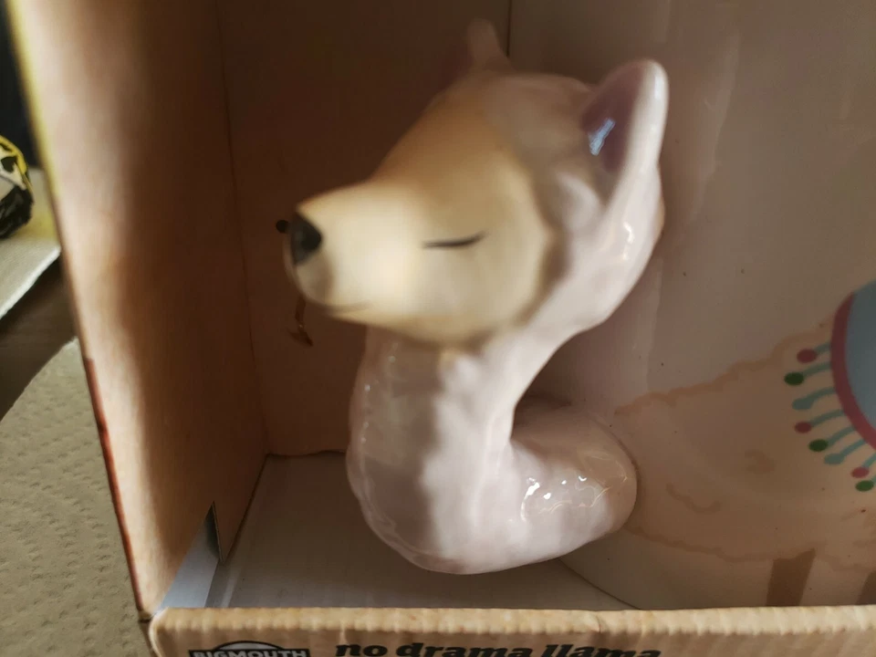 Taza de café Big Mouth INC.- No Drama Llama 20 oz blanco azul rosa verde Foto 2 de 2