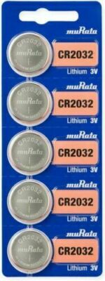 5 x MURATA CR2032 DL2032 ECR2032 CMOS Lithium 3V Watch Battery Exp 2027 