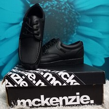 McKenzie Marino Junior Lace Up Shoes in PU Black (Multiple Sizes Available)