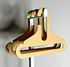 Set of 3 SPACE AGE BEIGE Plastic Accessory Hangers, Vintage Ingo Maurer Era