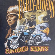 Vintage 1996 Easyriders Early-Riders Kindred Spirits Shirt Sz XXL Aged Black USA