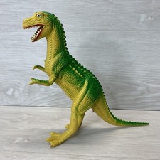 Vintage Imperial 1985 T-Rex Green Tyrannosaurus Rex 9.5" Rubber Dinosaur Figure
