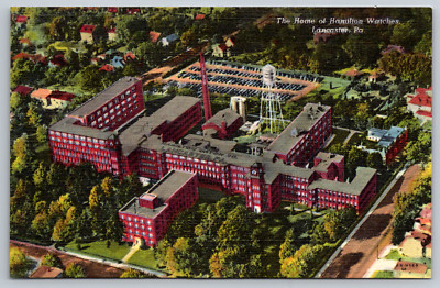 c1940s Hamilton Watch Factory Lancaster PA Historic Building Postcard