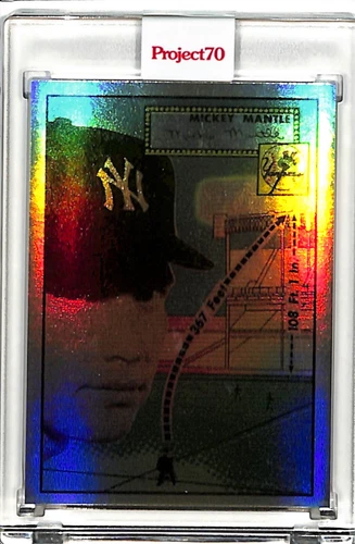 2021 TOPPS PROJECT 70 #705 - MICKEY MANTLE BY OLDMANALAN -  RAINBOW FOIL 58/70