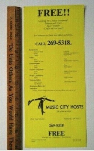 Music City  Nashville Info, Directions and Reservation Yellow Flyer - A1