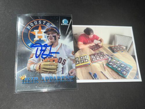 Drew Gilbert Houston Astros Auto Signed 2022 Bowman Heir Apparent . - Picture 1 of 1