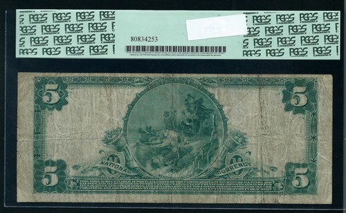 1902 $5 Delaware County National Bank Chester Pennsylvania PCGS 12 Charter #355 - Picture 3 of 4