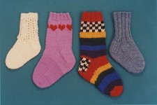Ann Norling KNITTING PATTERN 26 Basic Baby  Kid Socks - 3 gauges