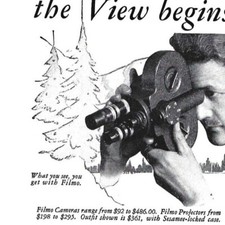 Bell Howell Filmo Personal Movie Camera Vintage Print Ad