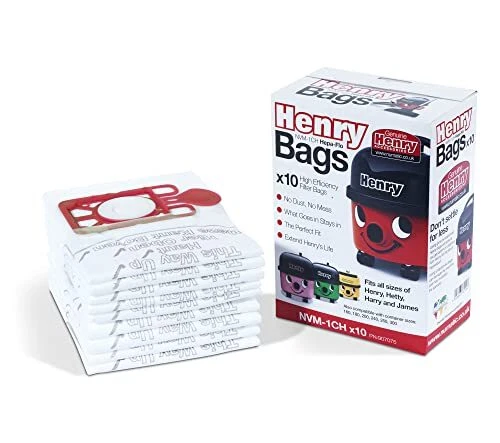 Henry NVM-1CH/907075 HepaFlo Vacuum Bags, Pack of 10 | eBay