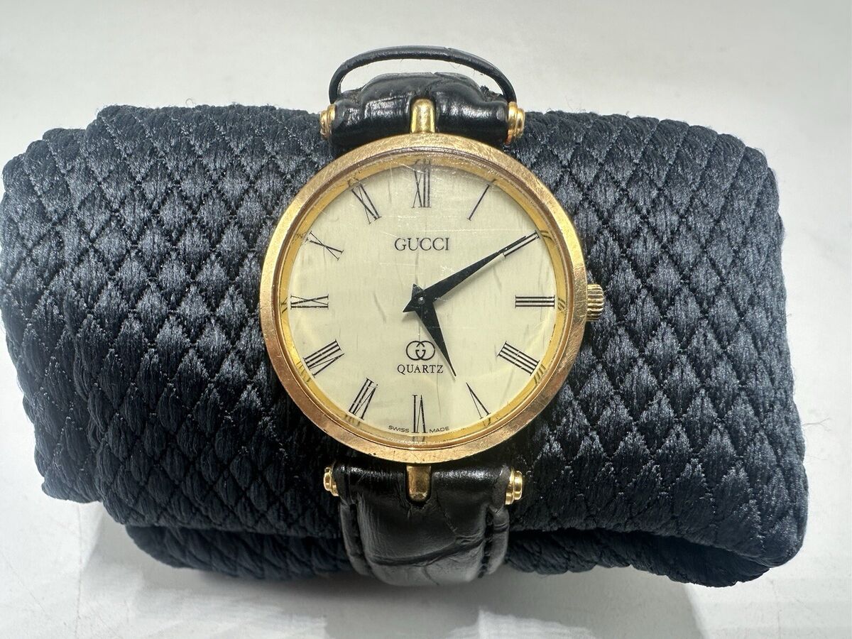 Gucci Sherry Line 30mm Quartz Gold Dial Men's Round Analog Gucci Sherry Line 30mm Quartz Gold Dial Men's Round Analog