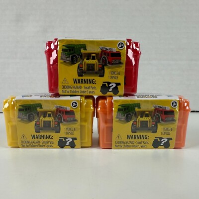 LOT of 3 Tonka Micro Metals BasicFun Hasbro Mystery Vehicle Capsule Sealed NEW