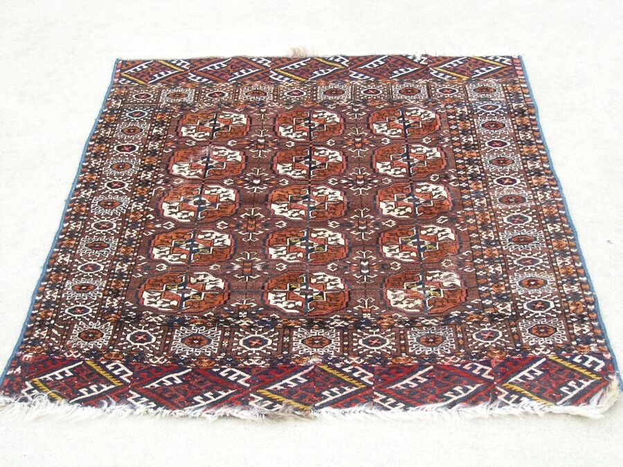 Antique Tekke Princess Bokhara Bokara Turkoman Turkman Tribal Rug Carpet 42x46 "