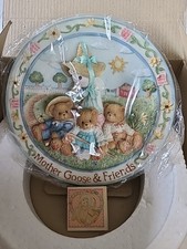 Cherished Teddies By Enesco 170968 Mother Goose And Friends Plate New W/Box